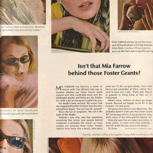 Mia Farrow Foster Grant Sunglasses Ad 1966