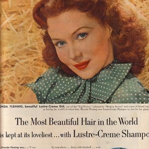 Rhonda Fleming Lustre-Creme Shampoo Ad 1951