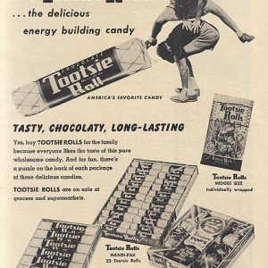 Tootsie Roll Candy Ad 1954