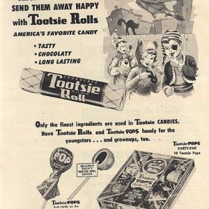 Tootsie Roll Candy Ad October 1954