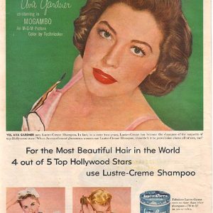Ava Gardner Lustre-Creme Shampoo Ad 1953