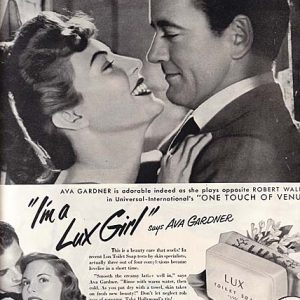 Ava Gardner Lux Toilet Soap Ad 1948