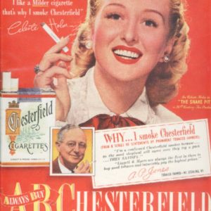 Celeste Holm Chesterfield Cigarettes Ad 1948