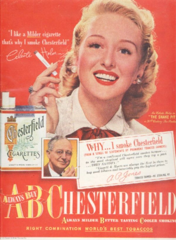 Celeste Holm Chesterfield Cigarettes Ad 1948