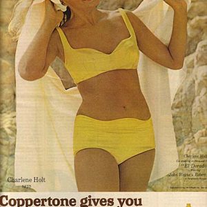 Charlene Holt Coppertone Suntan Ad 1967