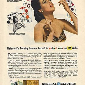 Dorothy Lamour General Electric Radios Ad May 1945