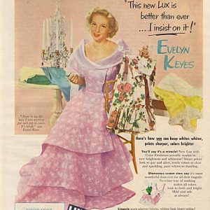 Evelyn Keyes Lux Laundry Detergent Ad 1951