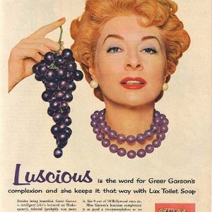 Greer Garson Lux Toilet Soap Ad 1954