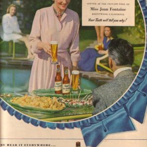 Joan Fontaine Pabst Beer Ad 1949