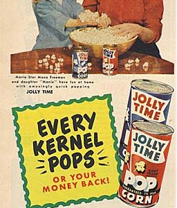 Mona Freeman Jolly Time Pop Corn Ad 1952