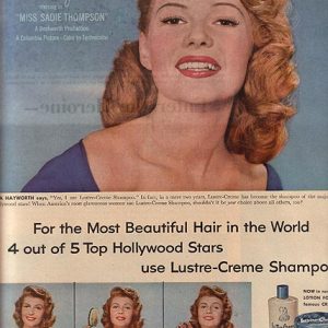 Rita Hayworth Lustre-Creme Shampoo Ad 1954