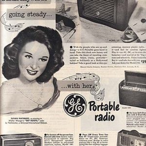 Susan Hayward General Electric Portable Radios Ad 1948