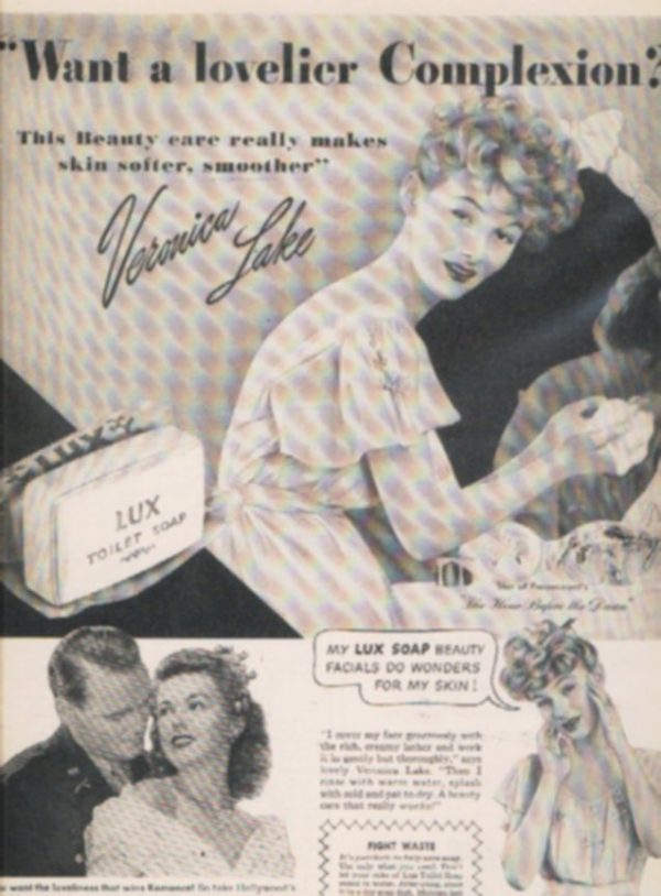Veronica Lake Lux Toilet Soap Ad 1944