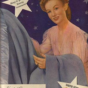 Veronica Lake North Star Blankets Ad 1944