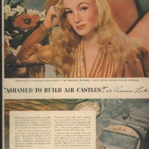Veronica Lake Rogers Bros Silverware Ad 1943