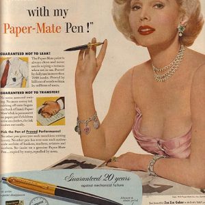Zsa Zsa Gabor Paper-Mate Pens Ad 1953