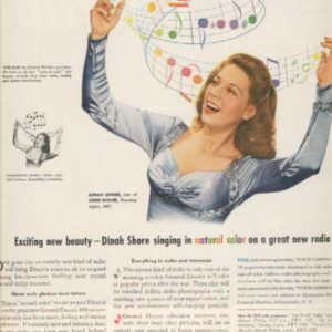 Dinah Shore General Electric Radios Ad 1945