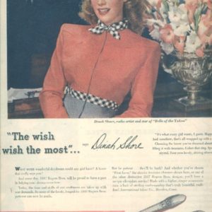 Dinah Shore Rogers Bros Silverware Ad 1945