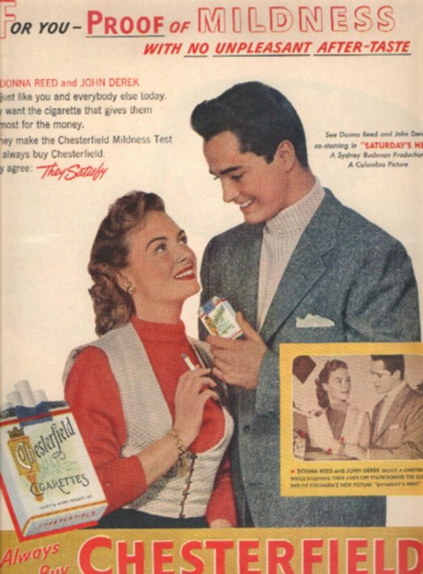 Donna Reed Chesterfield Cigarettes Ad 1951