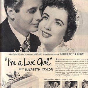 Elizabeth Taylor Lux Soap Ad 1950