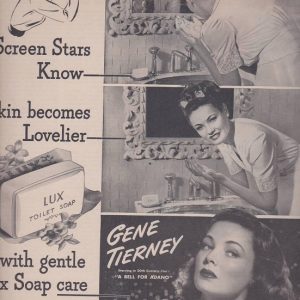 Gene Tierney Lux Soap Ad 1945