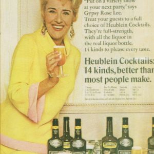 Gypsy Rose Lee Heublein Cocktails Ad 1967