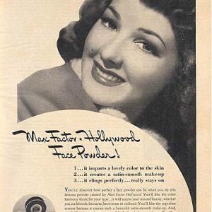 Jean Parker Max Factor Makeup Ad 1943