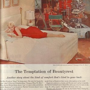 Kim Novak Simmons Beautyrest Mattresses Ad 1960