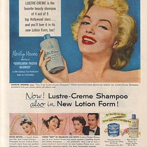 Marilyn Monroe Lustre-Creme Shampoo Ad 1953