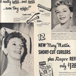 Mary Martin Rayve Curlers Ad 1950