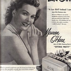 Maureen O'Hara Lux Toilet Soap Ad 1948