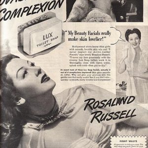 Rosalind Russell Lux Toilet Soap Ad 1944