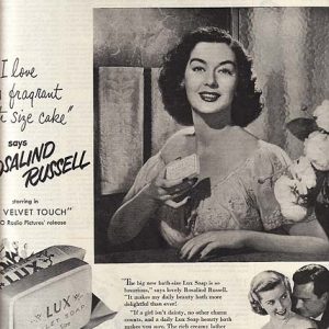 Rosalind Russell Lux Toilet Soap Ad 1948