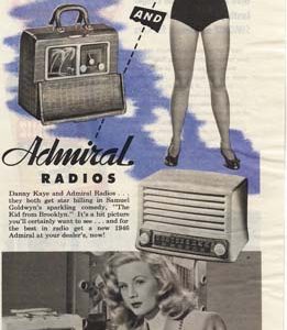 Virginia Mayo Admiral Radios Ad 1946