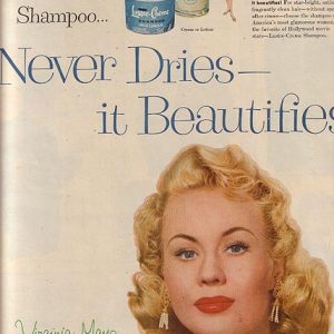 Virginia Mayo Lustre-Creme Shampoo Ad 1954