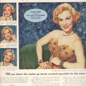Virginia Mayo Westmore Hollywood Cosmetics Ad 1953