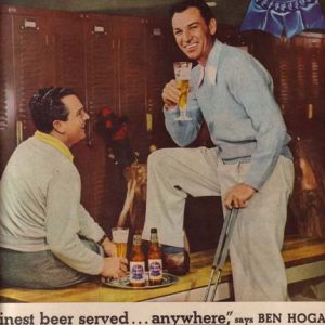 Ben Hogan Pabst Blue Ribbon Beer Ad 1951