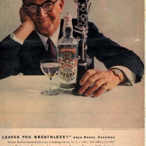 Benny Goodman Smirnoff Vodka Ad 1958