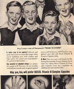 Bing Crosby Bexel Vitamins Ad 1946