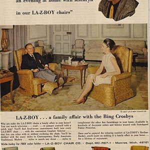 Bing Crosby La-Z-Boy Chairs Ad 1967