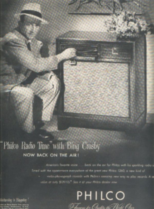 Bing Crosby Philco Phonograph Ad 1947