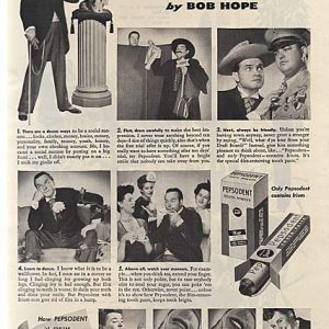 Bob Hope Pepsodent Toothpaste Ad 1943