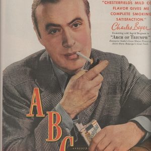 Charles Boyer Chesterfield Cigarettes Ad 1947