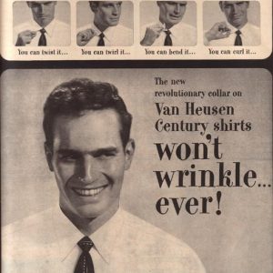 Charlton Heston Van Heusen Century Shirts Ad 1953