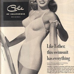 Esther Williams Cole of California Swimwear Ad 1949