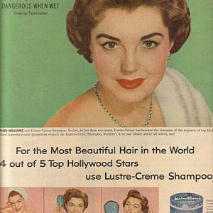 Esther Williams Lustre-Creme Shampoo Ad 1953