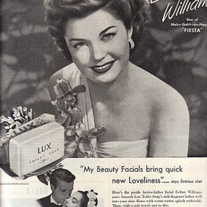 Esther Williams Lux Toilet Soap Ad 1947