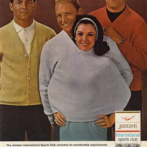 Frank Gifford w Paul Hornung & Bobby Hull Jantzen Sweaters Ad 1965