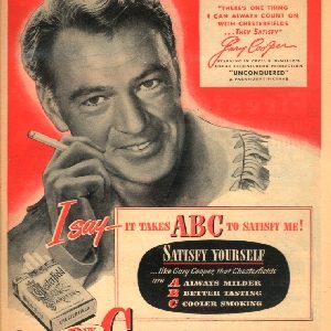 Gary Cooper Chesterfield Cigarettes Ad 1948