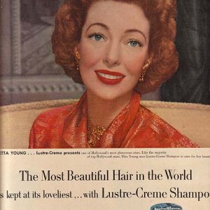 Loretta Young Lustre-Creme Shampoo Ad 1952